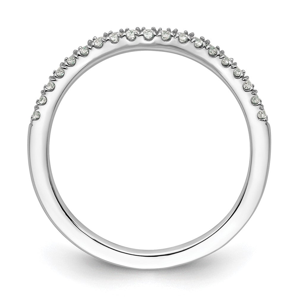 14K White Gold Real Diamond Band