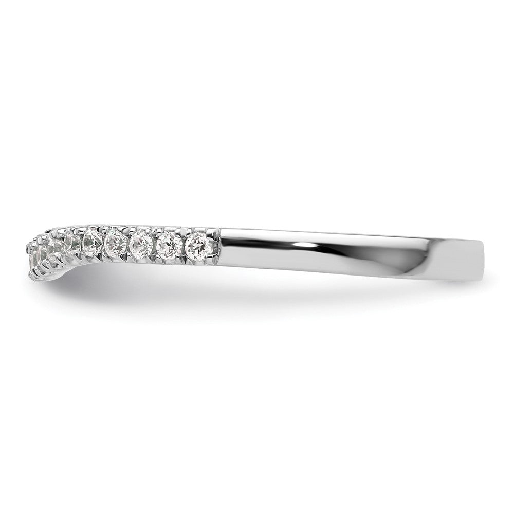 14K White Gold Real Diamond Band