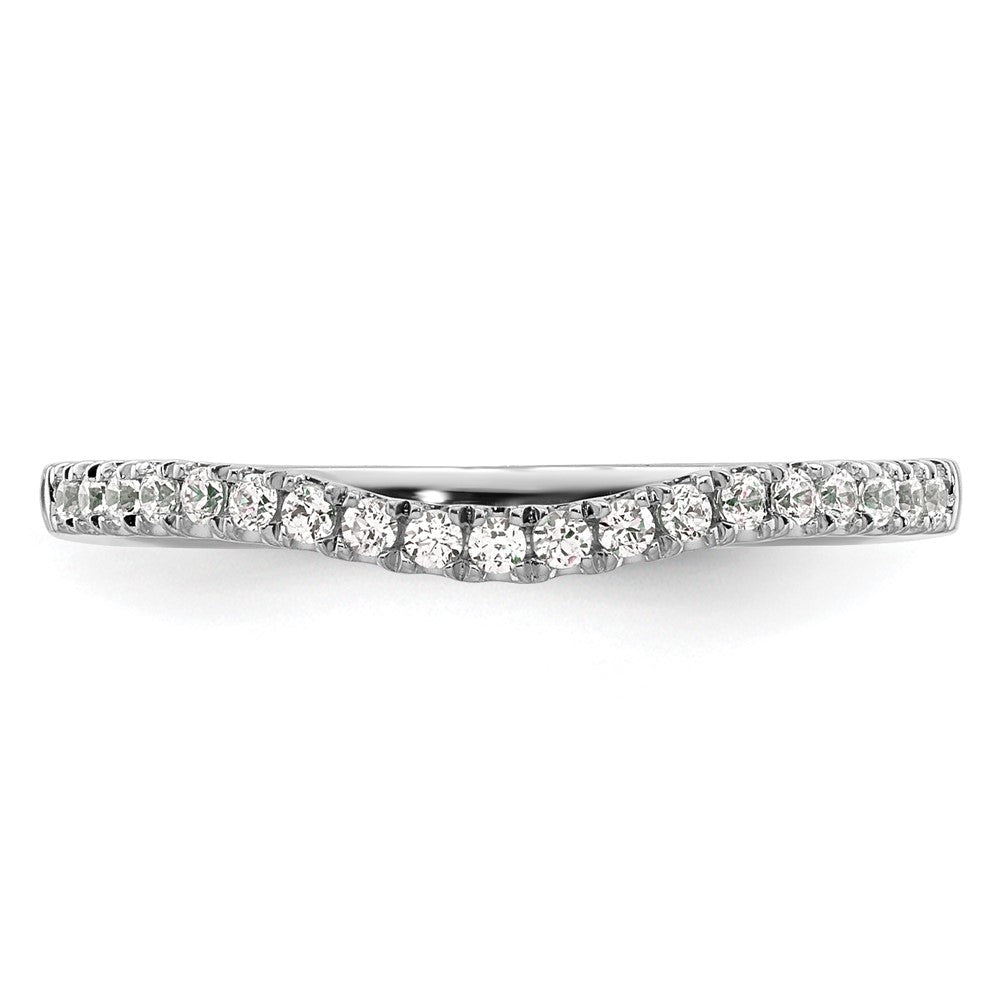 14K White Gold Real Diamond Band