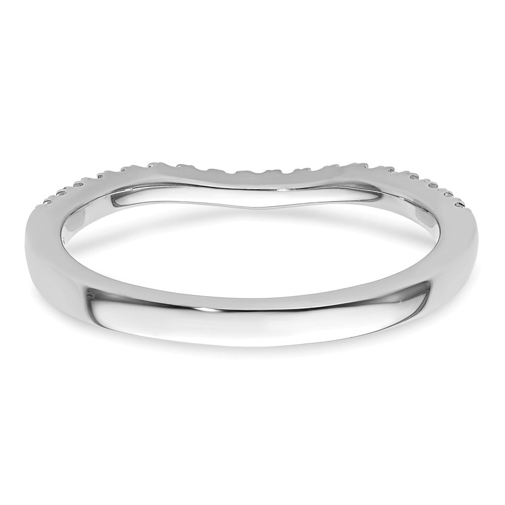 14K White Gold Real Diamond Band