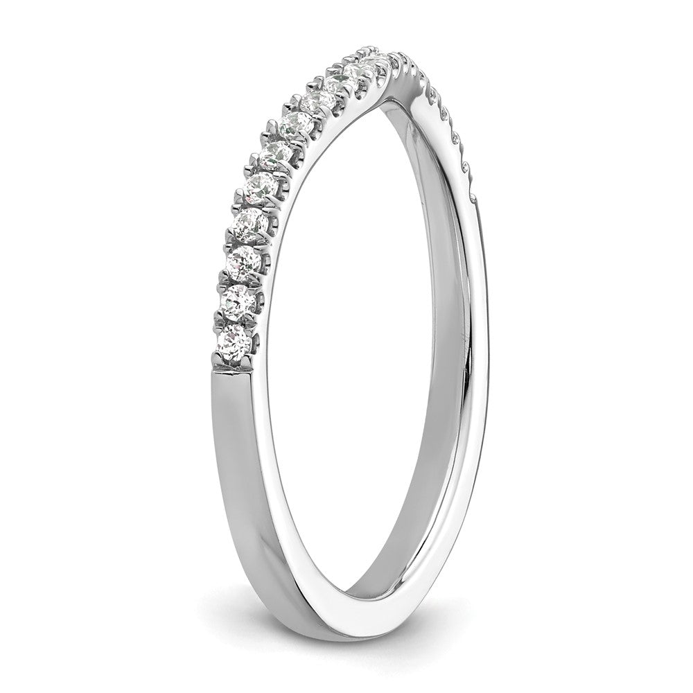 14K White Gold Real Diamond Band