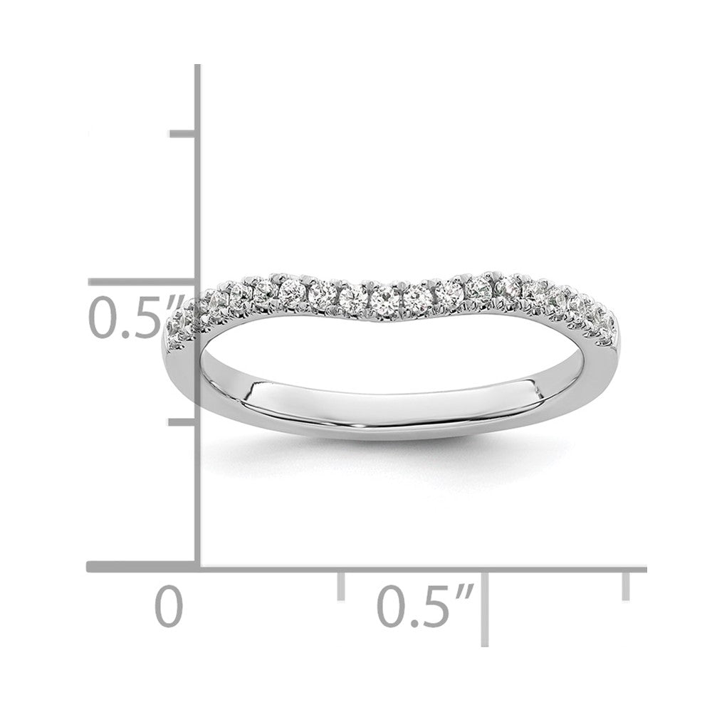 14K White Gold Real Diamond Band