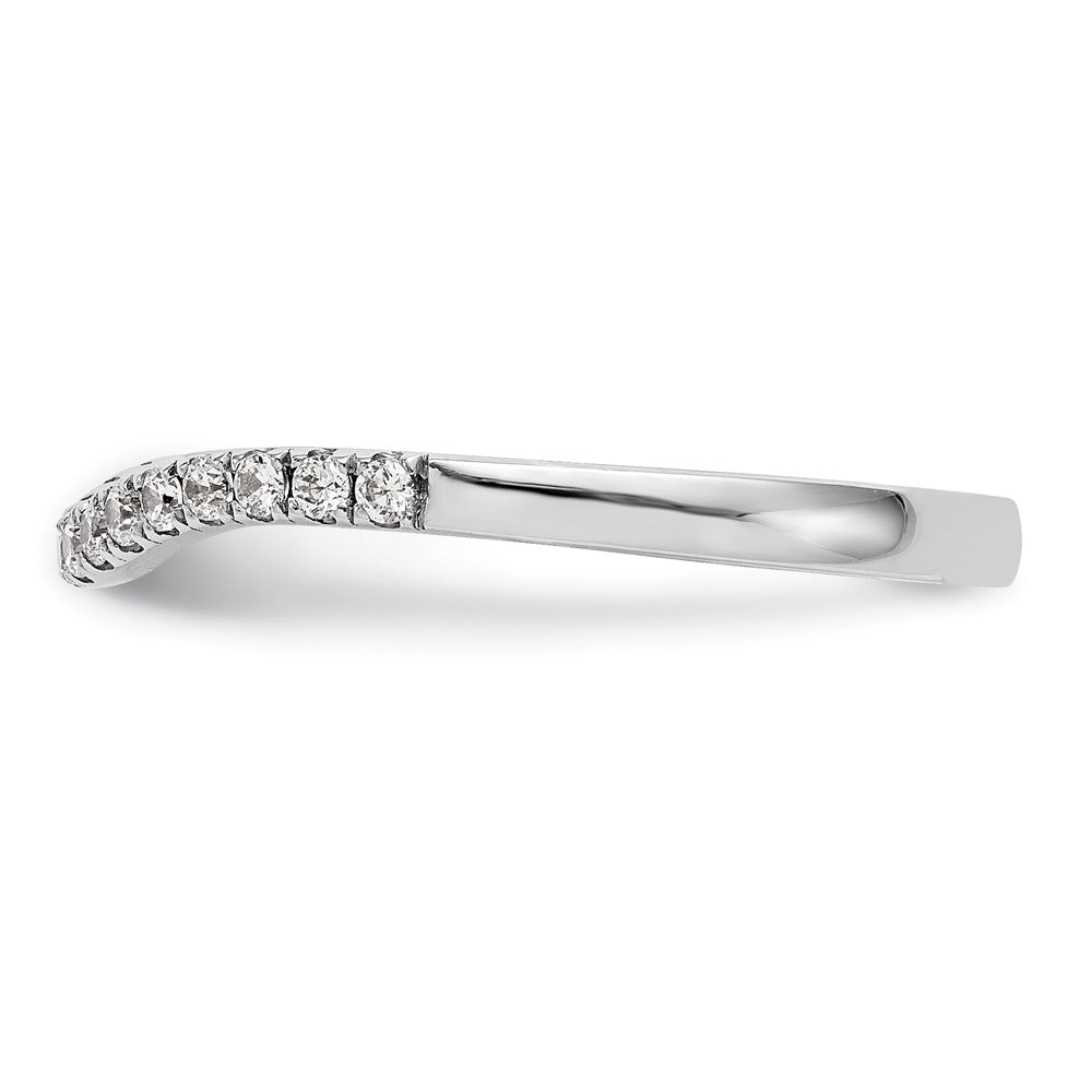 14K White Gold Real Diamond Band