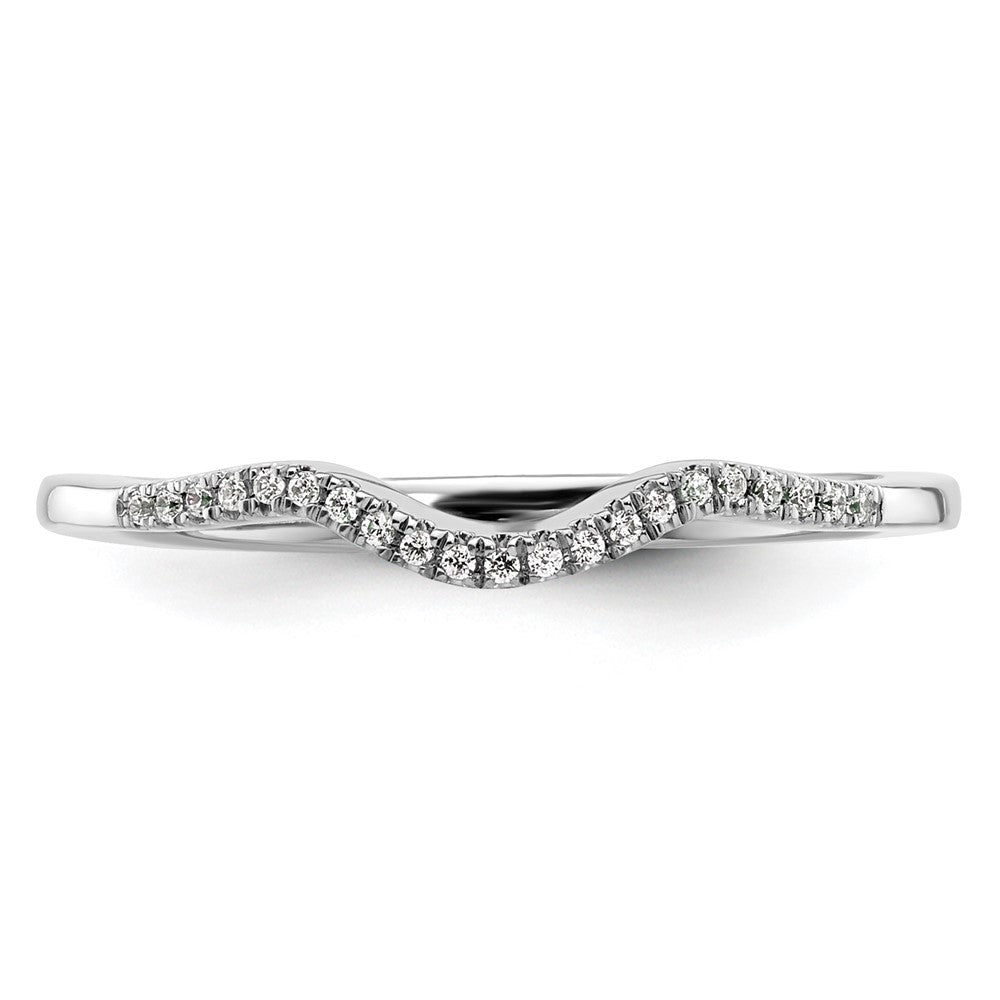 0.06ct. CZ Solid Real 14K White Gold Wedding Band Ring