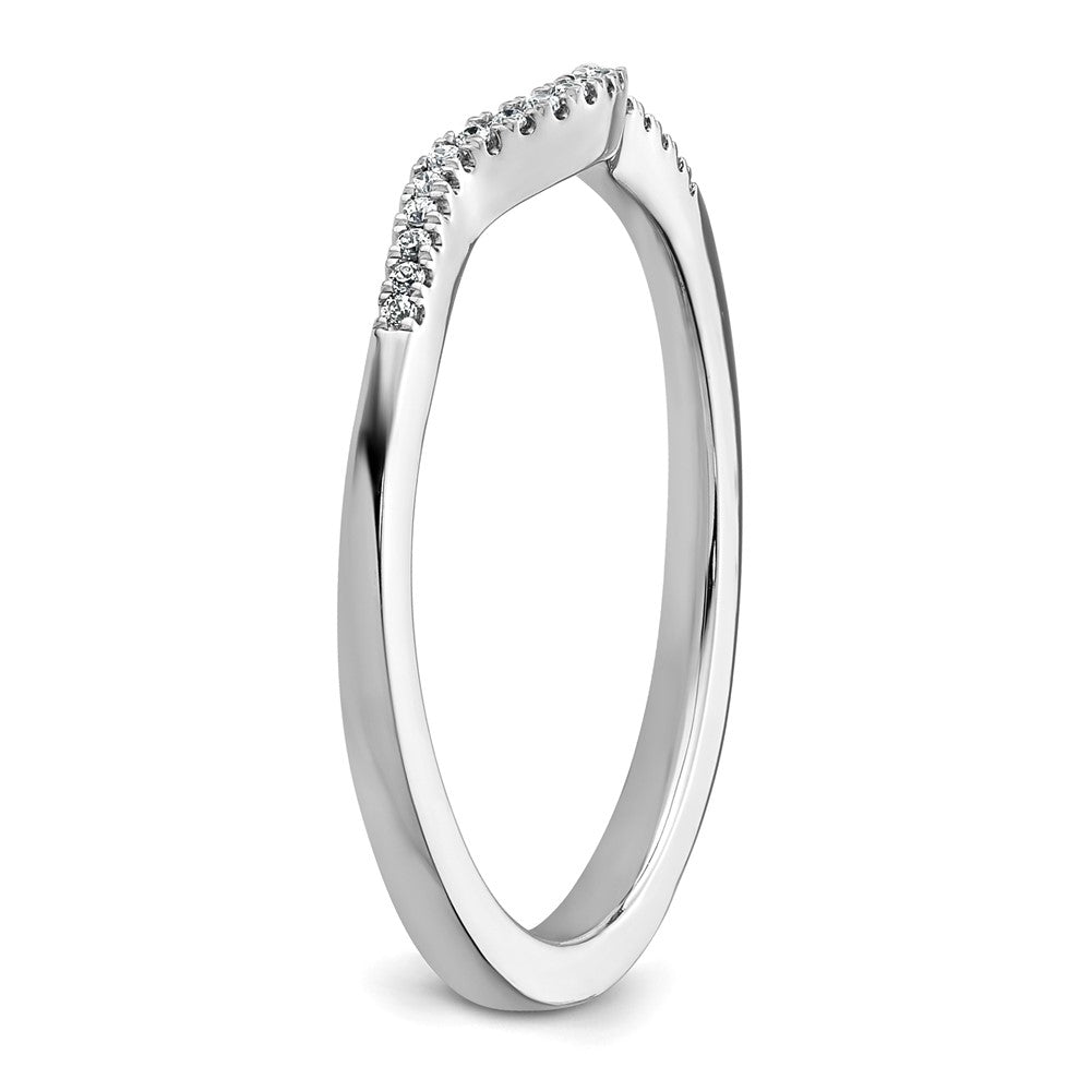 0.06ct. CZ Solid Real 14K White Gold Wedding Band Ring