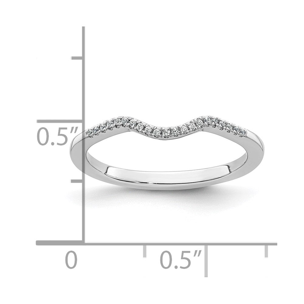 0.06ct. CZ Solid Real 14K White Gold Wedding Band Ring