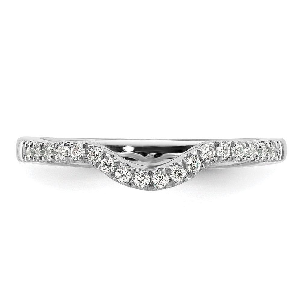 14K White Gold Real Diamond Band