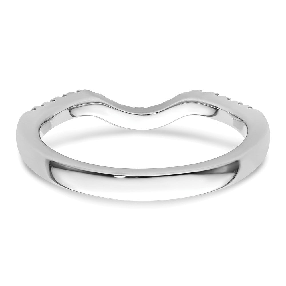 14K White Gold Real Diamond Band