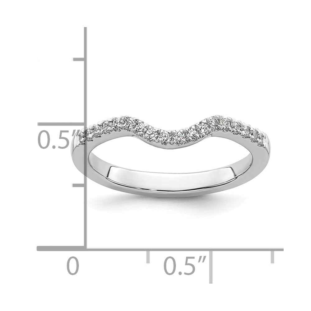 14K White Gold Real Diamond Band