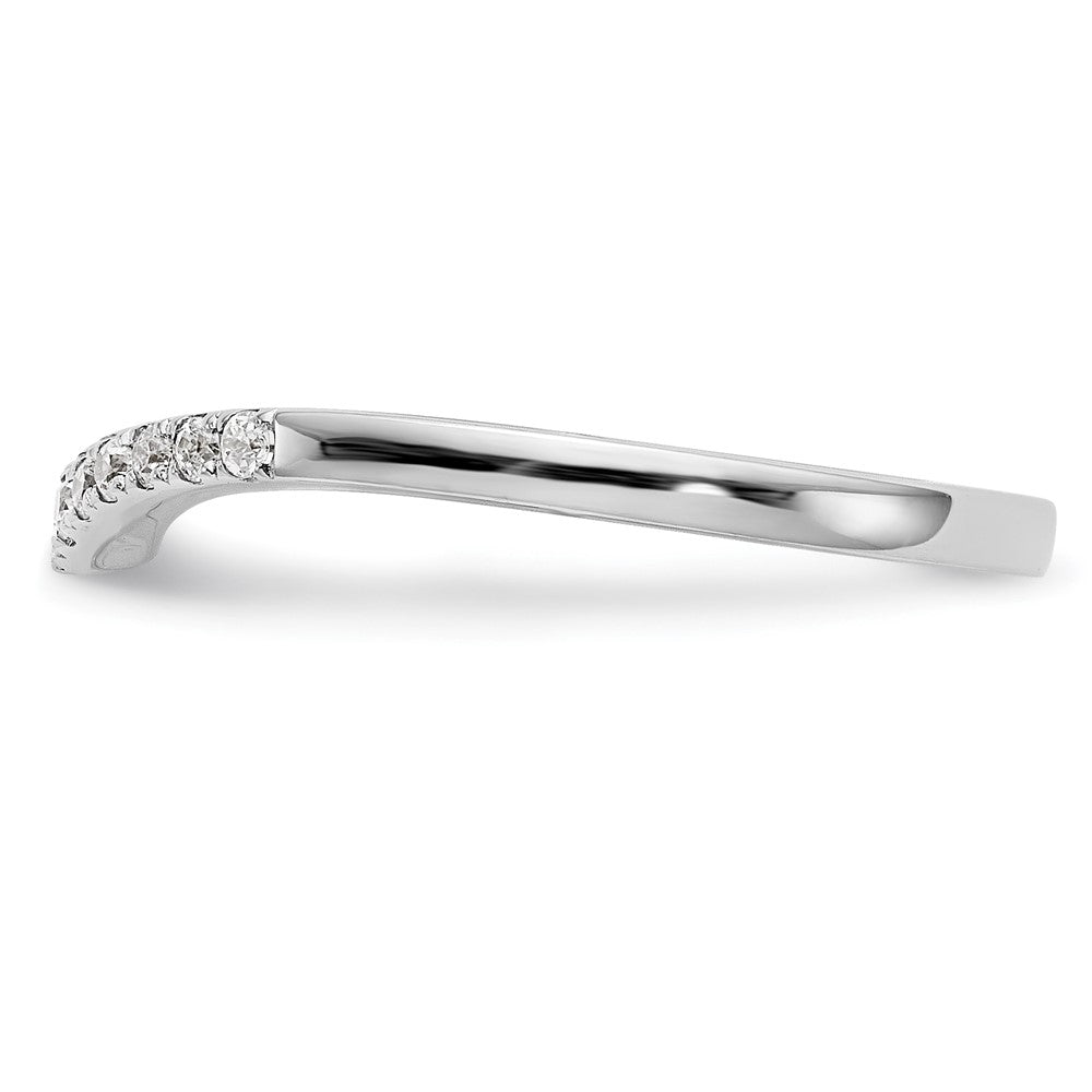 14K White Gold Real Diamond Band