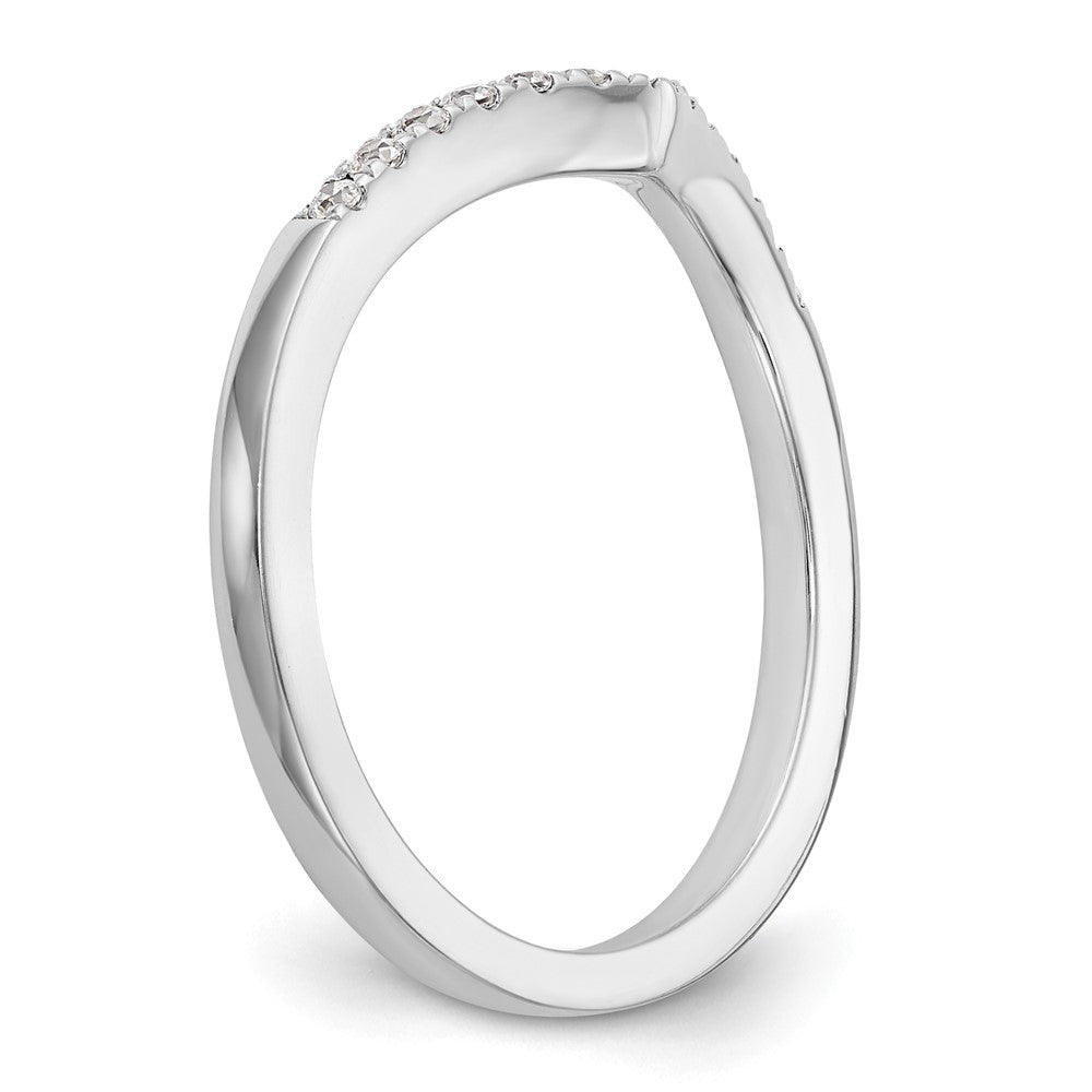 14K White Gold Real Diamond Band