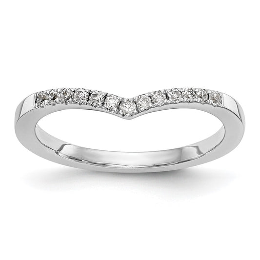 0.13ct. CZ Solid Real 14K White Gold Wedding Band Ring