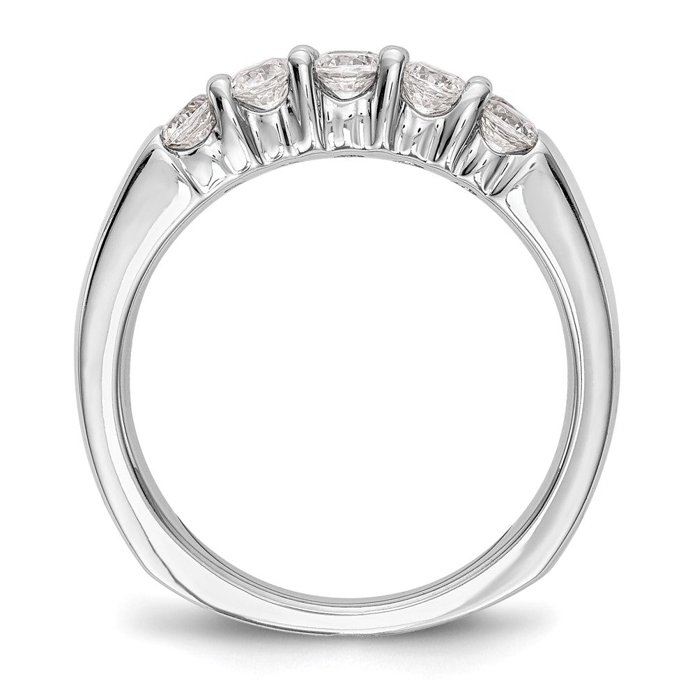 14K White Gold Real Diamond Band