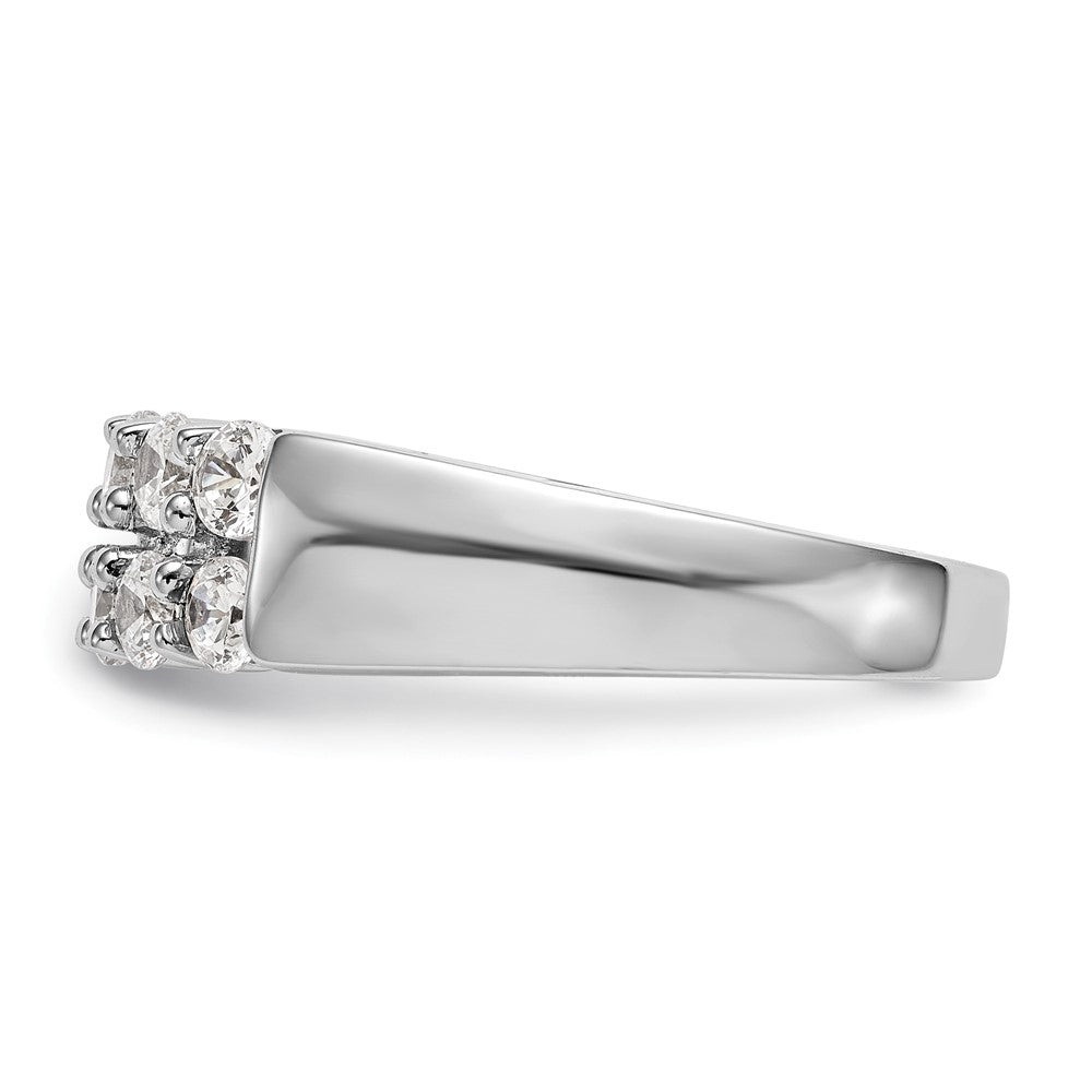 14K White Gold Real Diamond Band