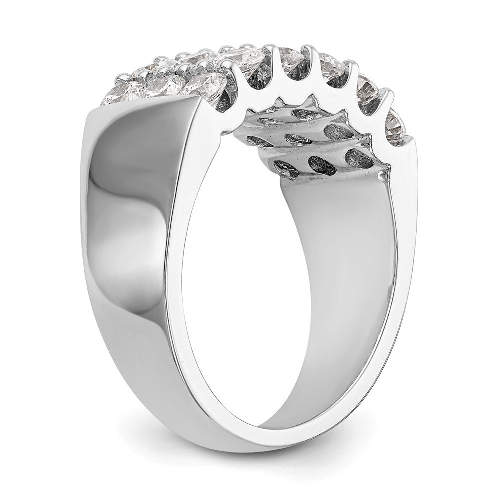 14K White Gold Real Diamond Band