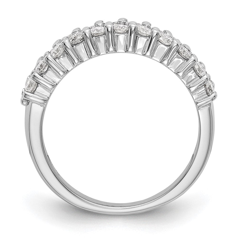 14K White Gold Real Diamond Band