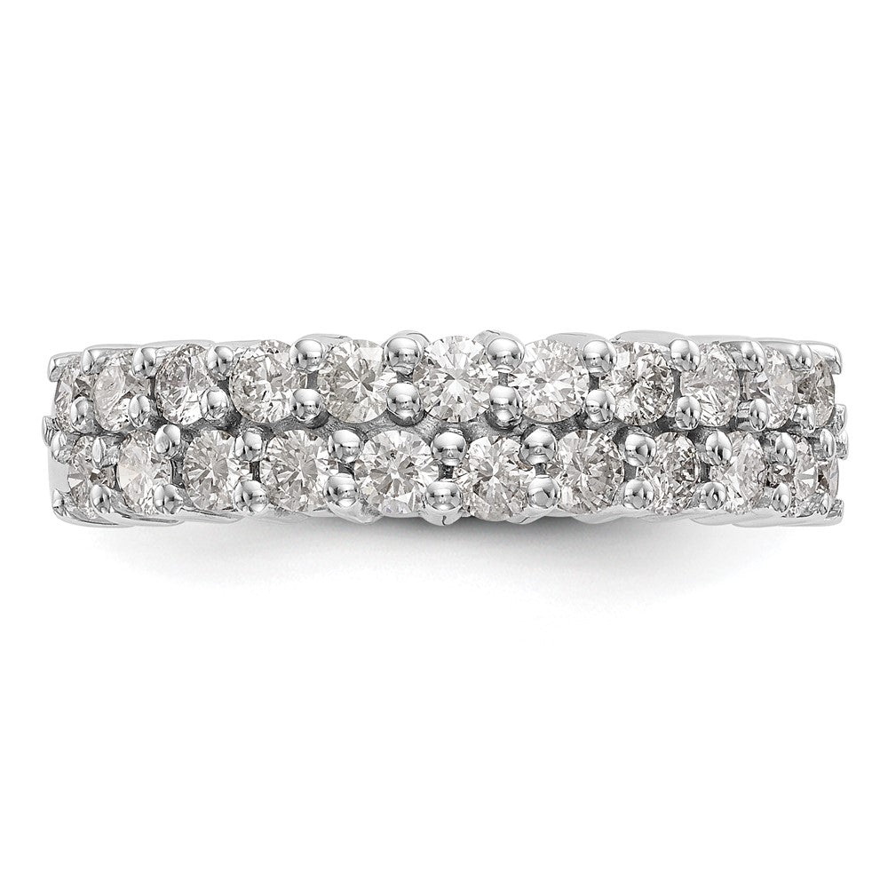 14K White Gold Real Diamond Band