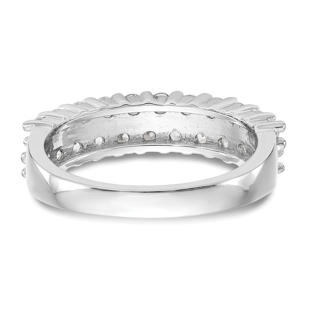 14K White Gold Real Diamond Band