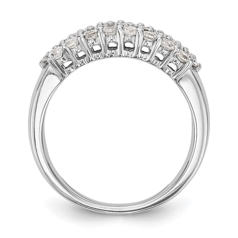 14K White Gold Real Diamond Band