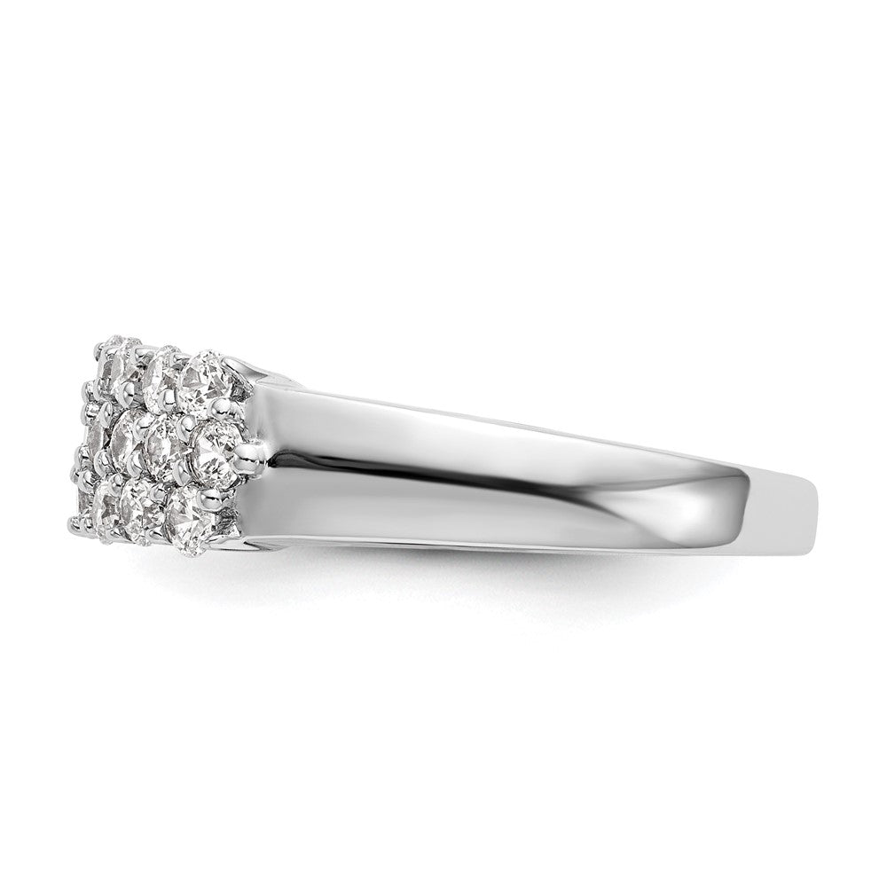 14K White Gold Real Diamond Band