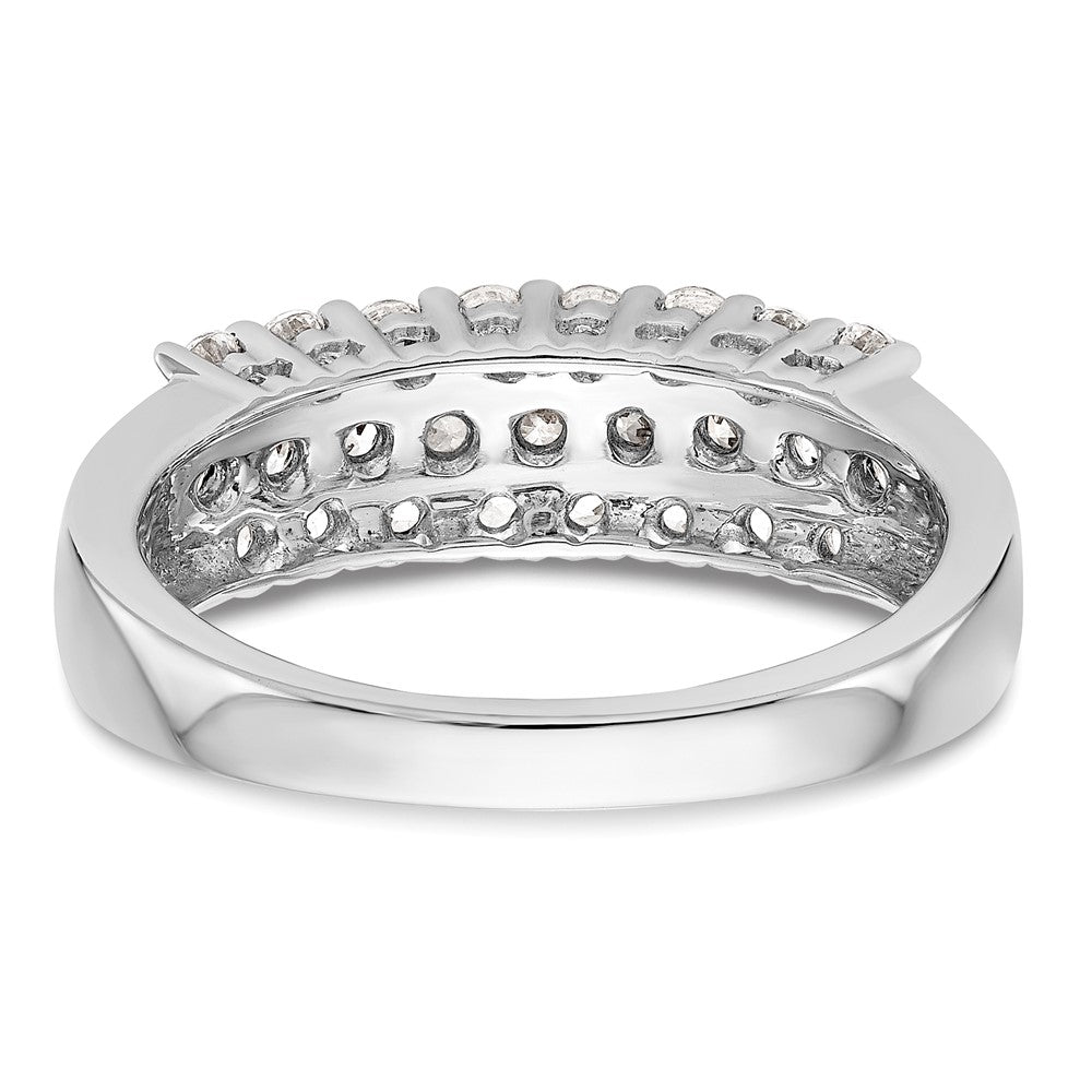 14K White Gold Real Diamond Band