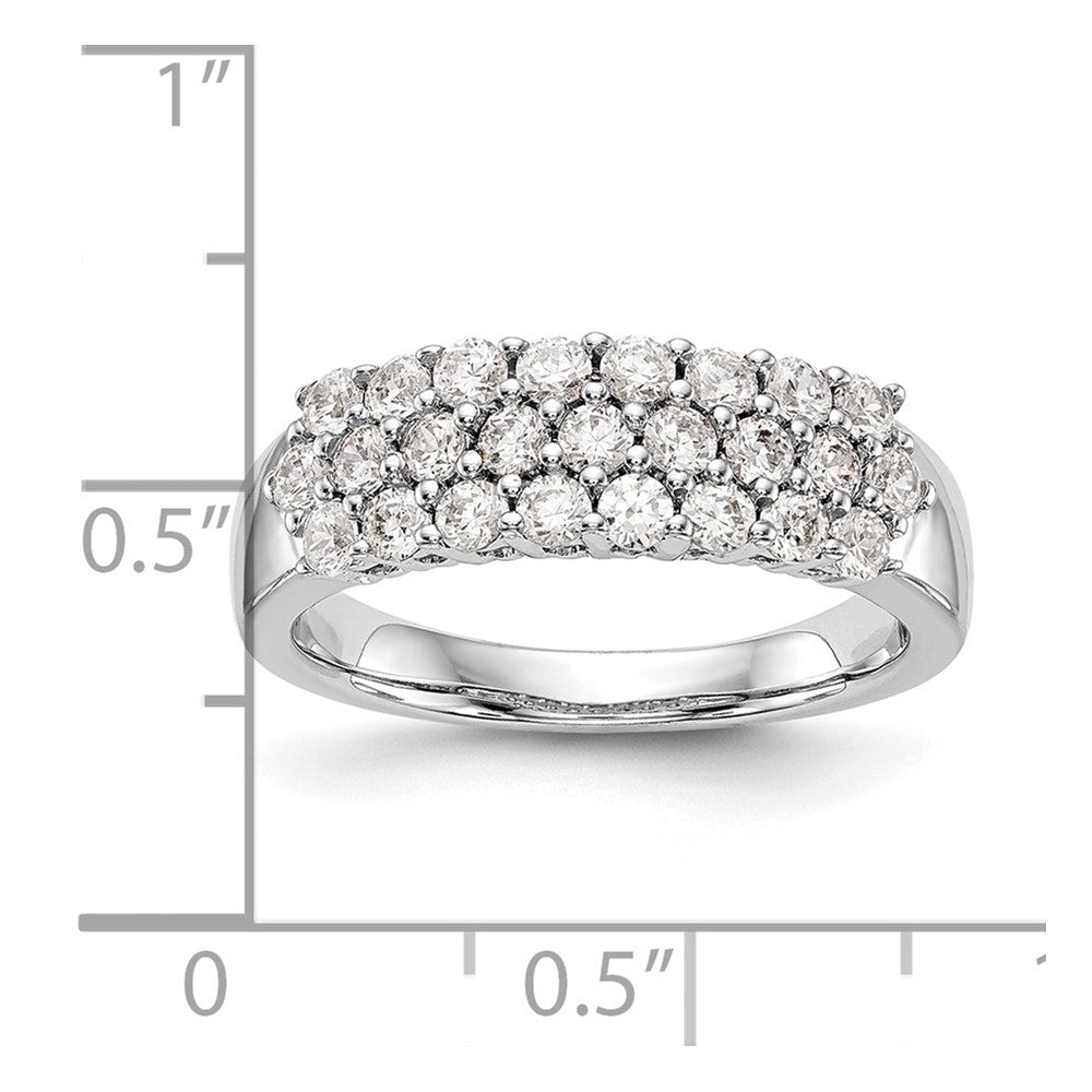 14K White Gold Real Diamond Band