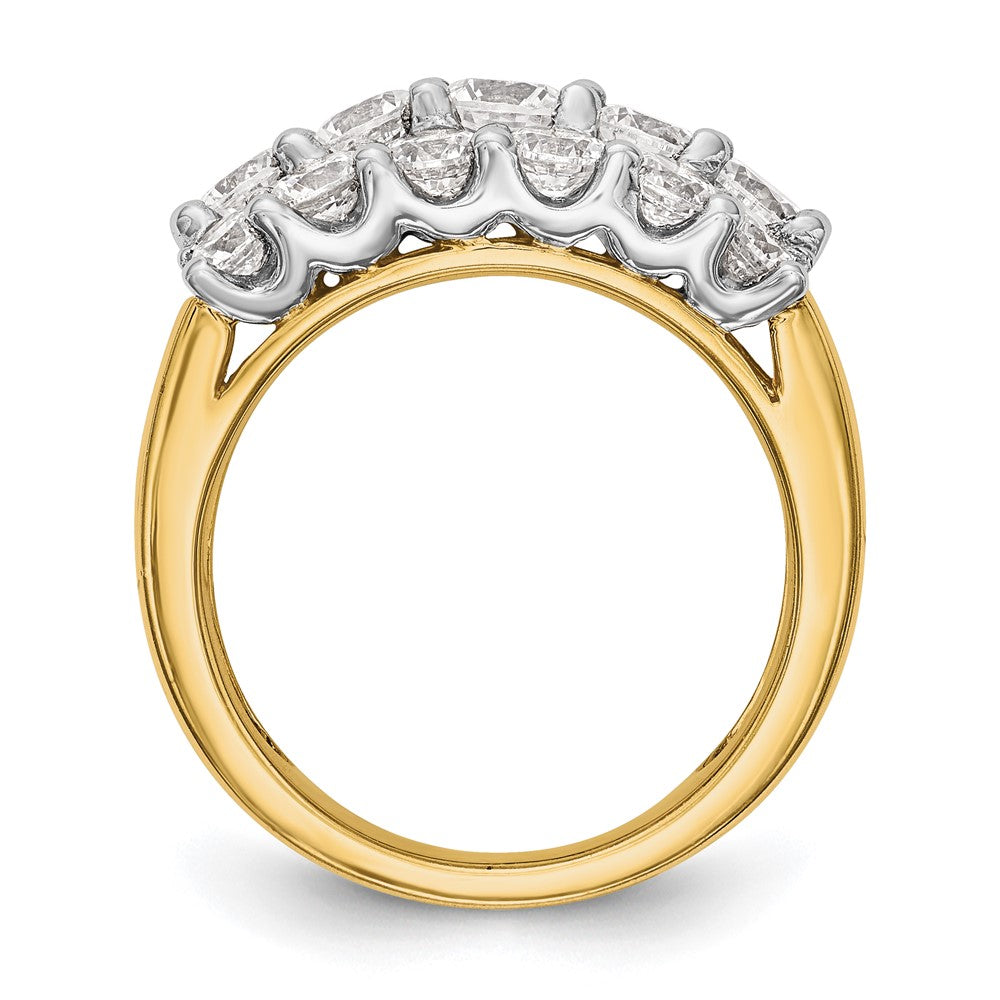 14K Two-Tone Gold Real Diamond Band