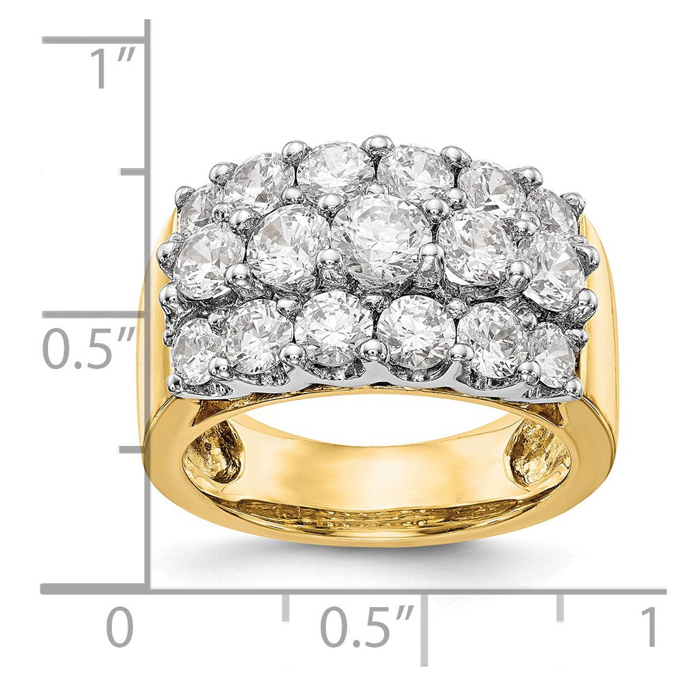 14K Two-Tone Gold Real Diamond Band