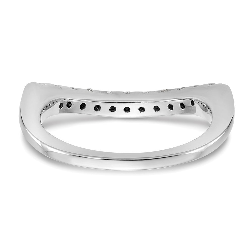 14K White Gold Real Diamond Band