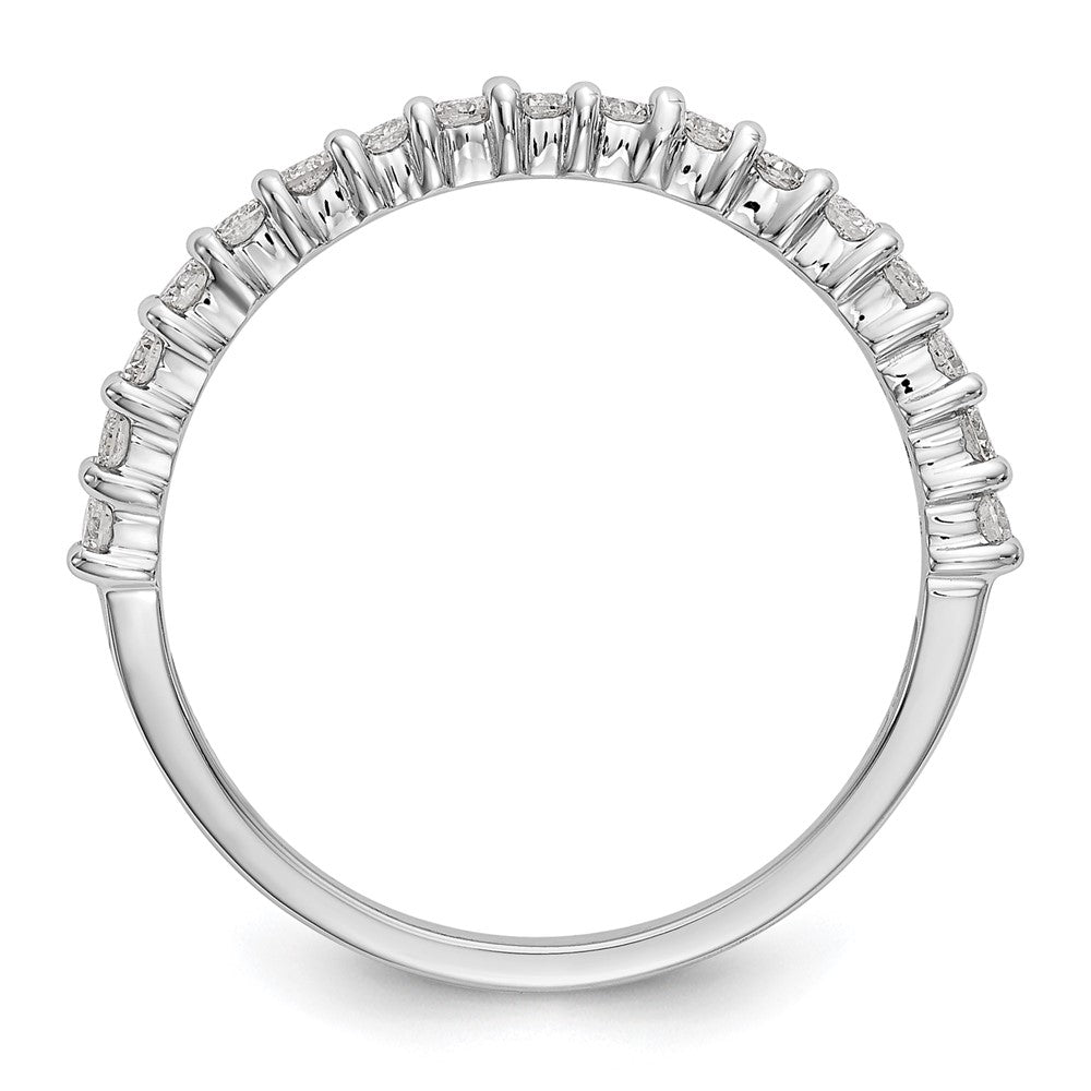 14K White Gold Real Diamond Band