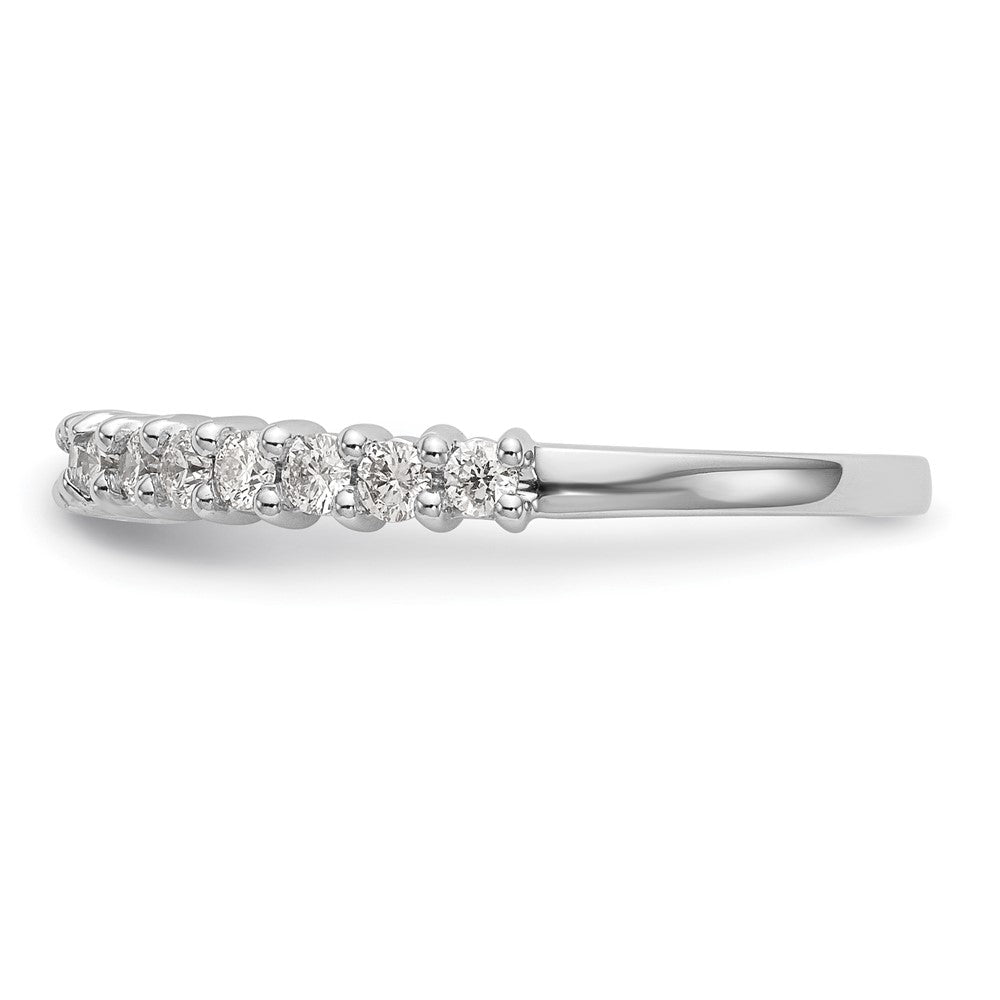 14K White Gold Real Diamond Band