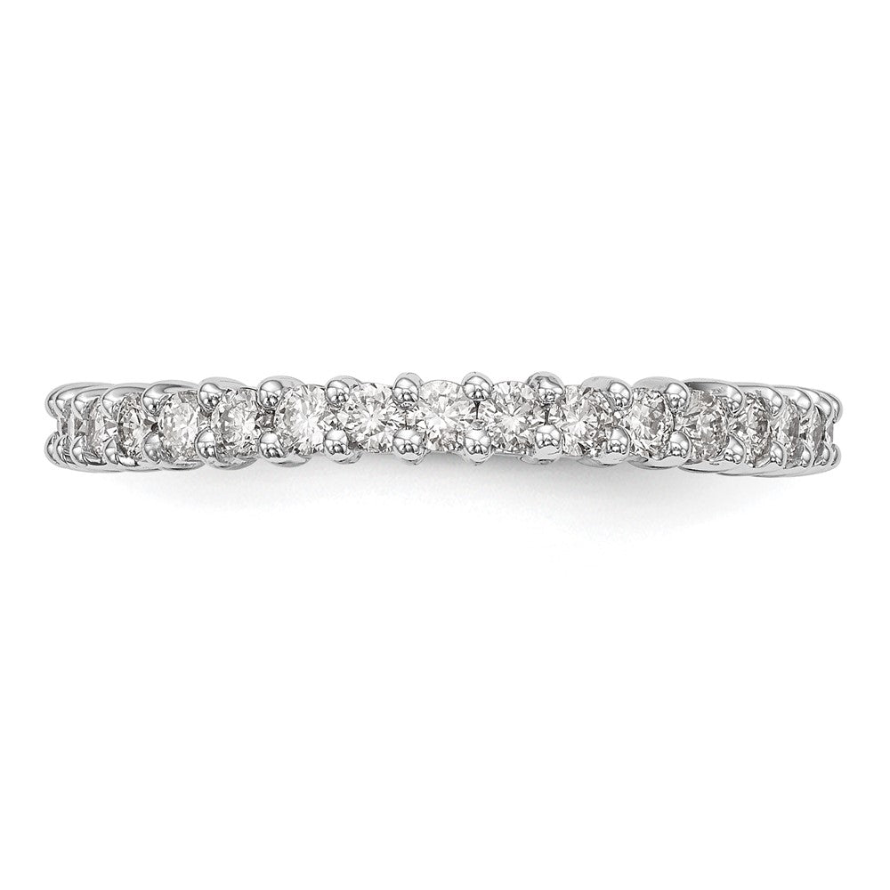 14K White Gold Real Diamond Band