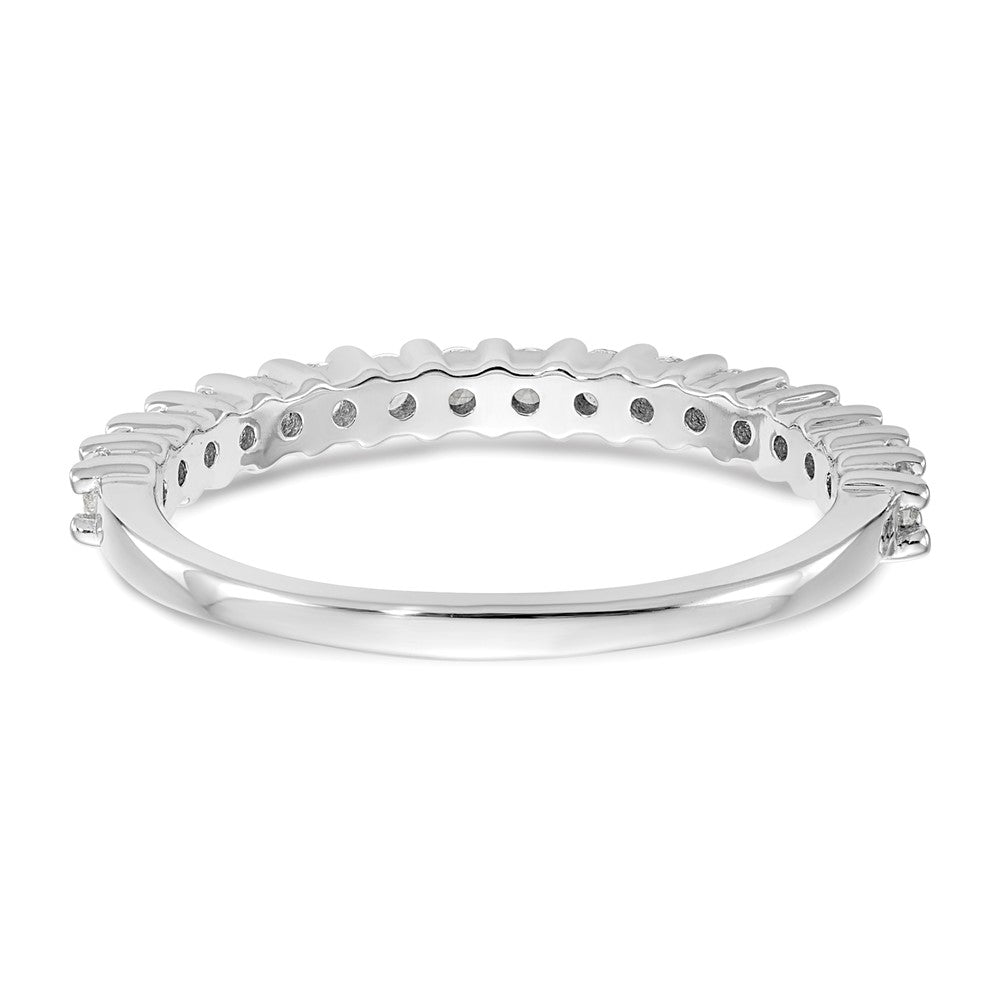 14K White Gold Real Diamond Band