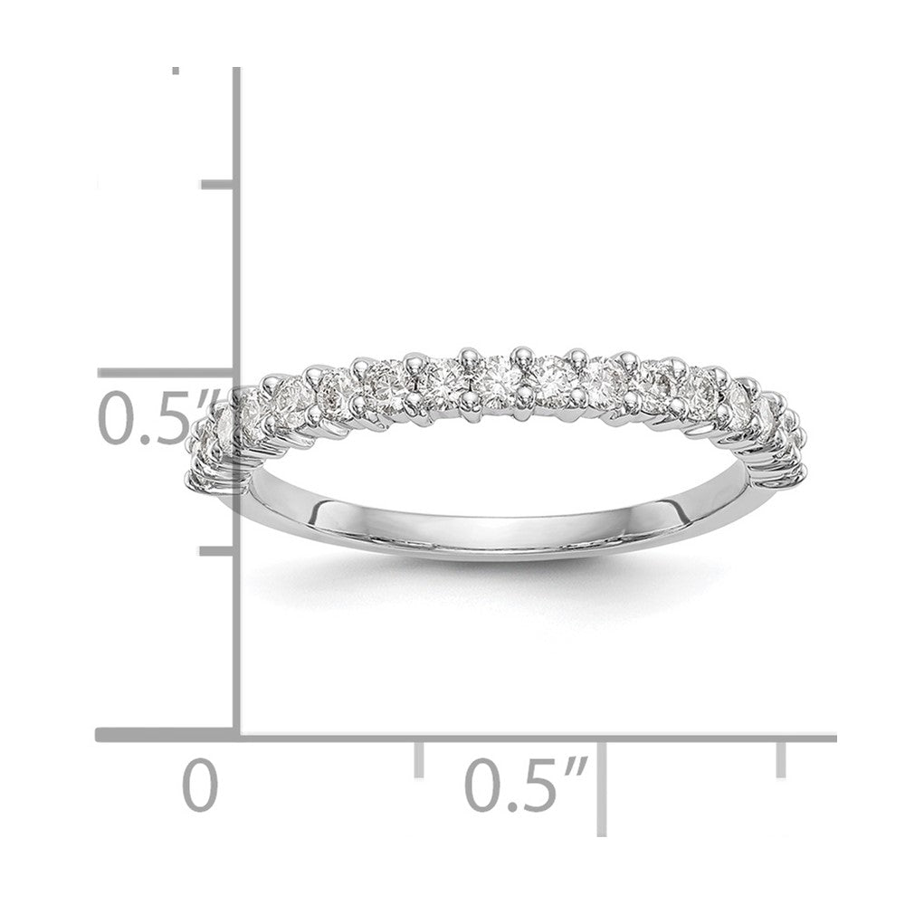 14K White Gold Real Diamond Band