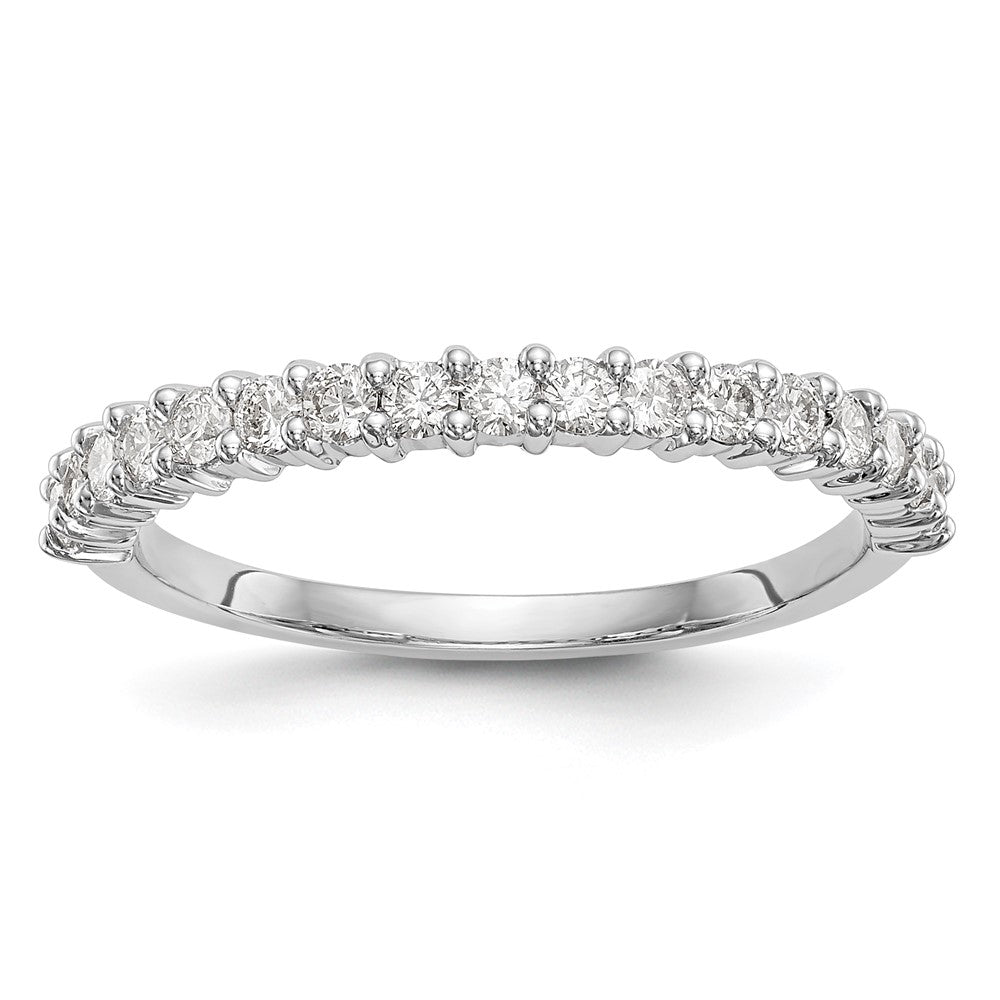 14K White Gold Real Diamond Band