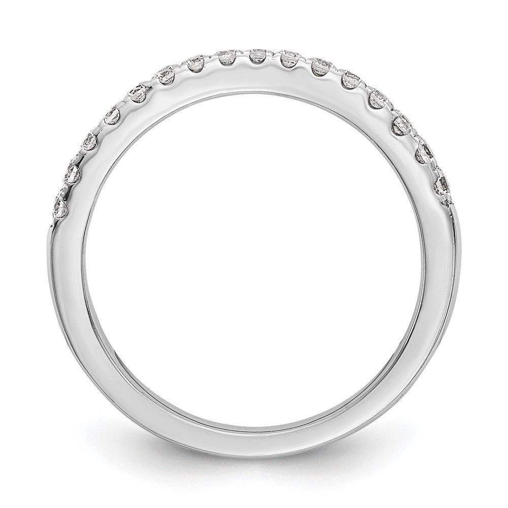 14K White Gold Real Diamond Band