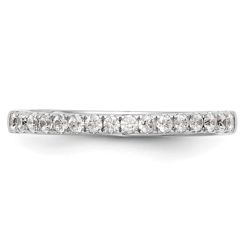 14K White Gold Real Diamond Band