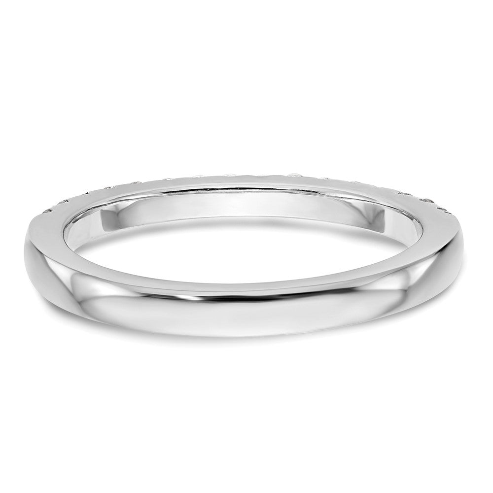 14K White Gold Real Diamond Band