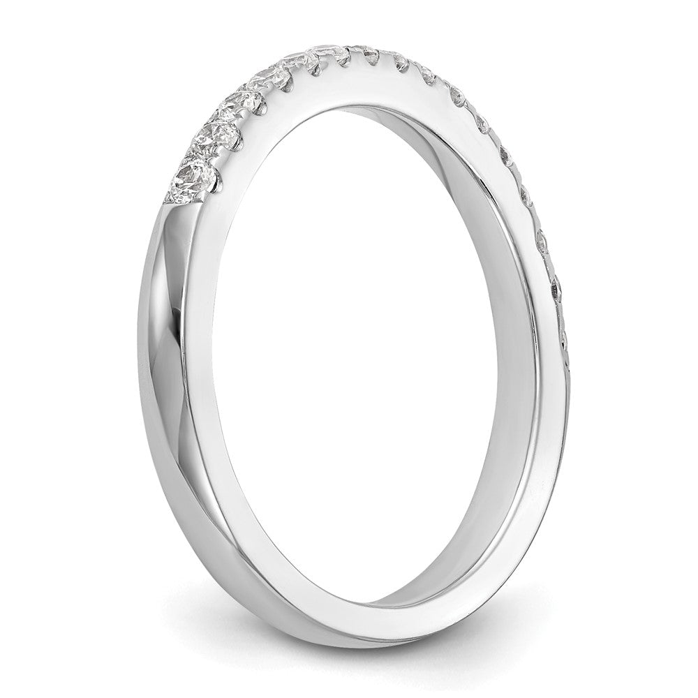 14K White Gold Real Diamond Band