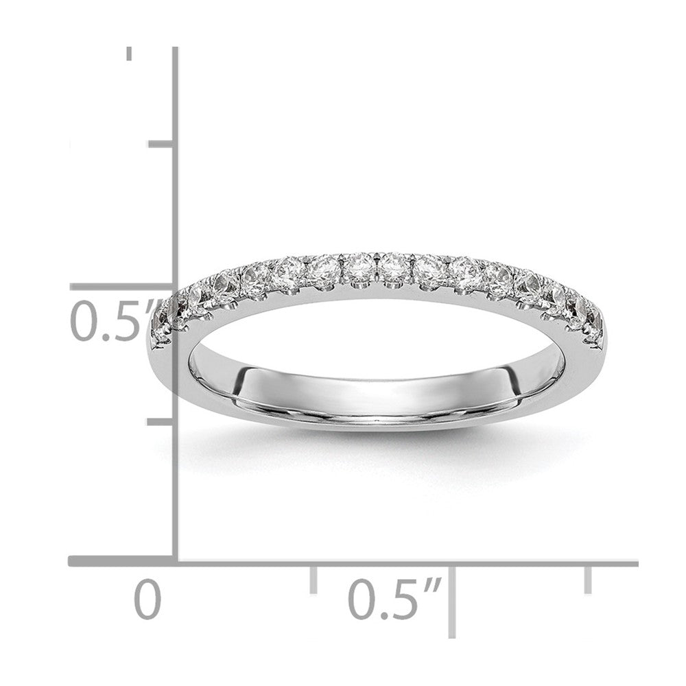 14K White Gold Real Diamond Band