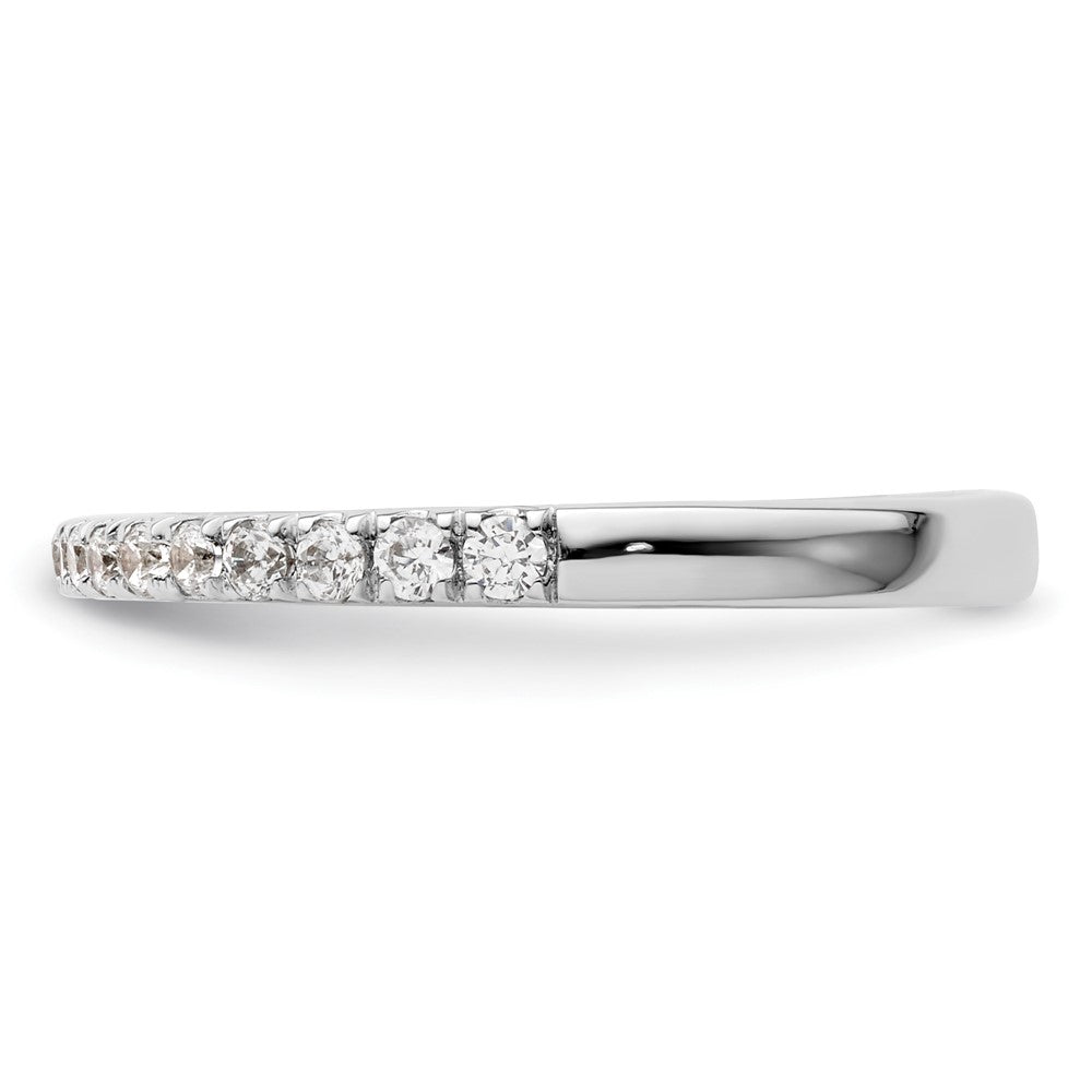 14K White Gold Real Diamond Band