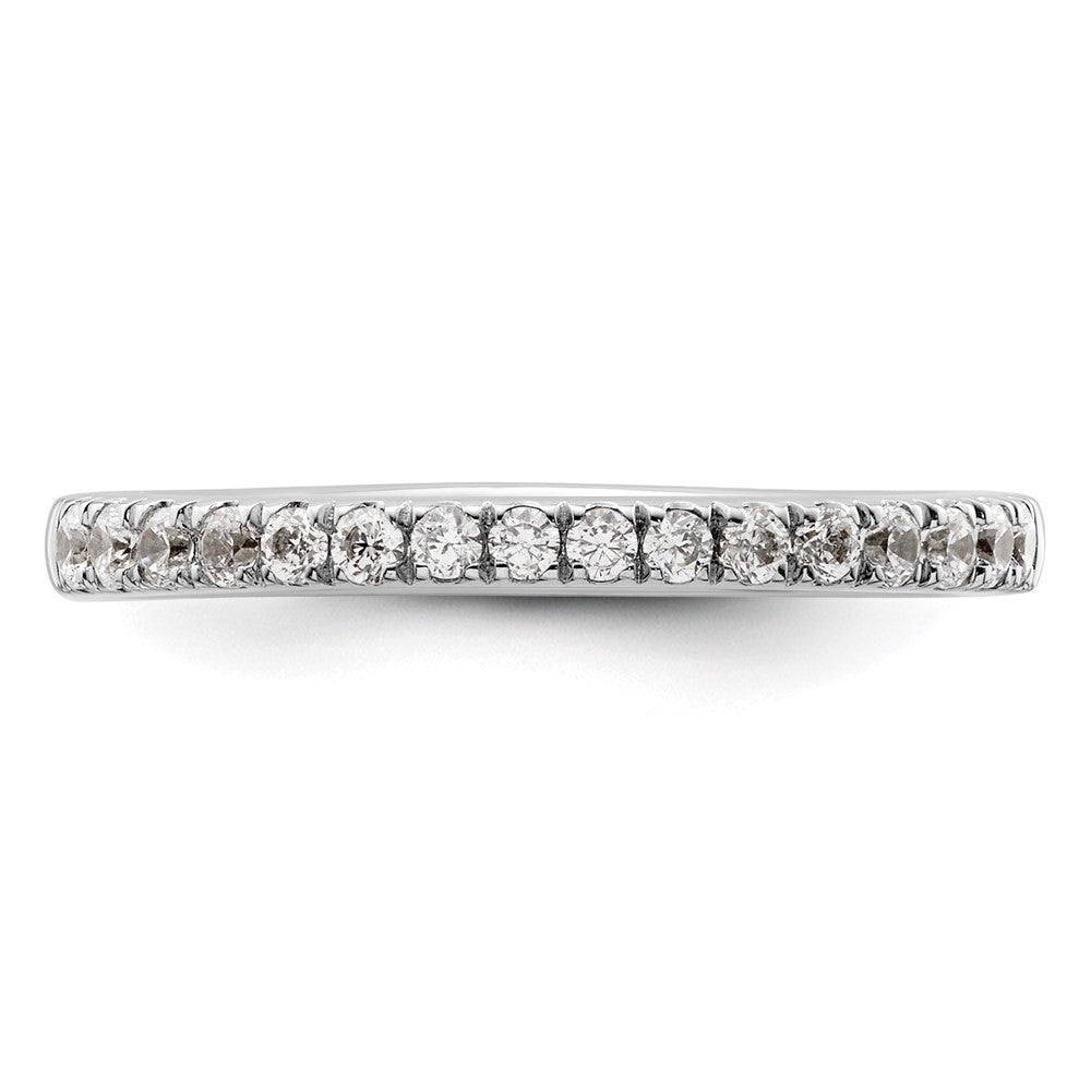 14K White Gold Real Diamond Band