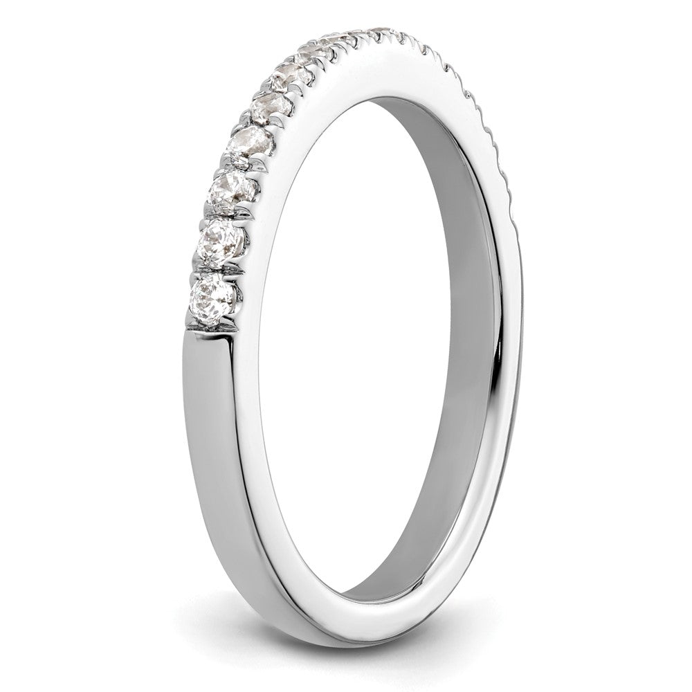 14K White Gold Real Diamond Band