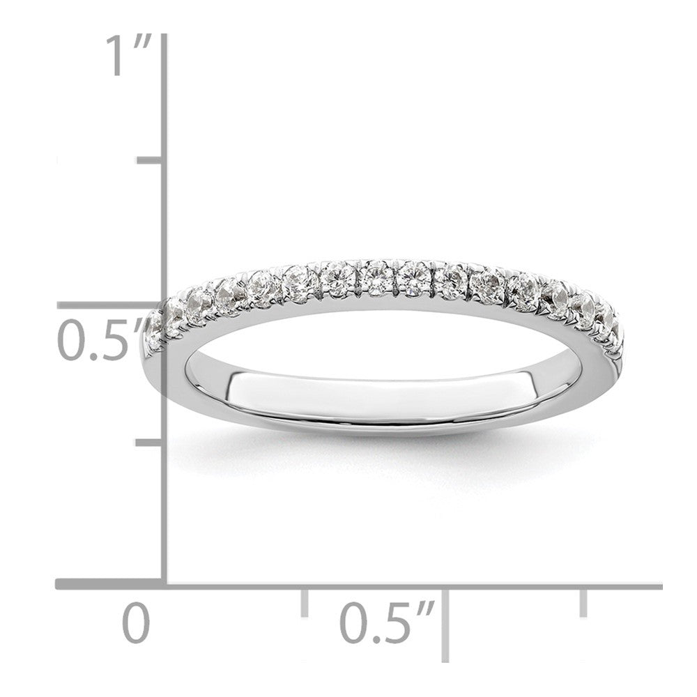 14K White Gold Real Diamond Band