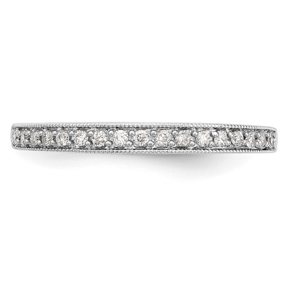 14K White Gold Real Diamond Band