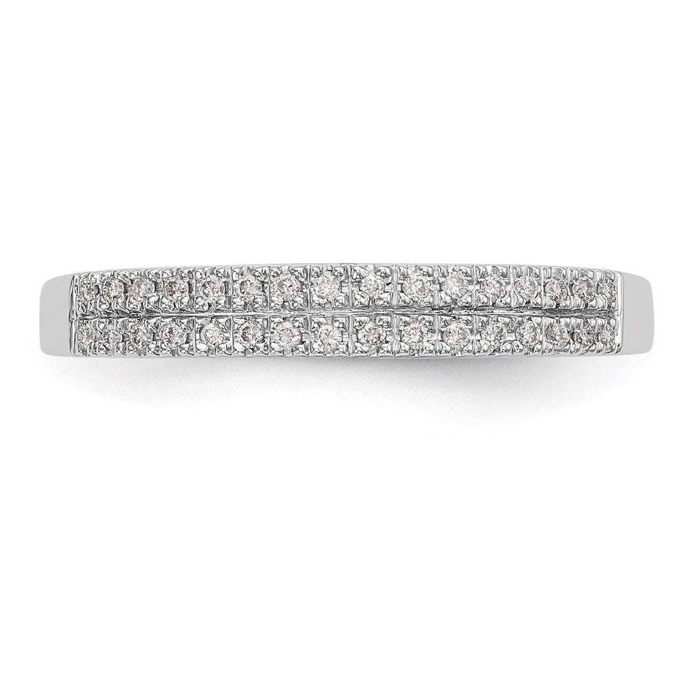 0.12ct. CZ Solid Real 14K White Gold Wedding Band Ring