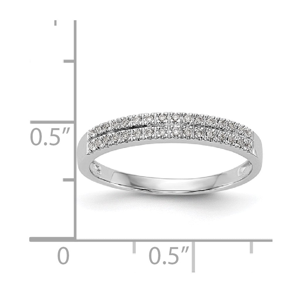 0.12ct. CZ Solid Real 14K White Gold Wedding Band Ring