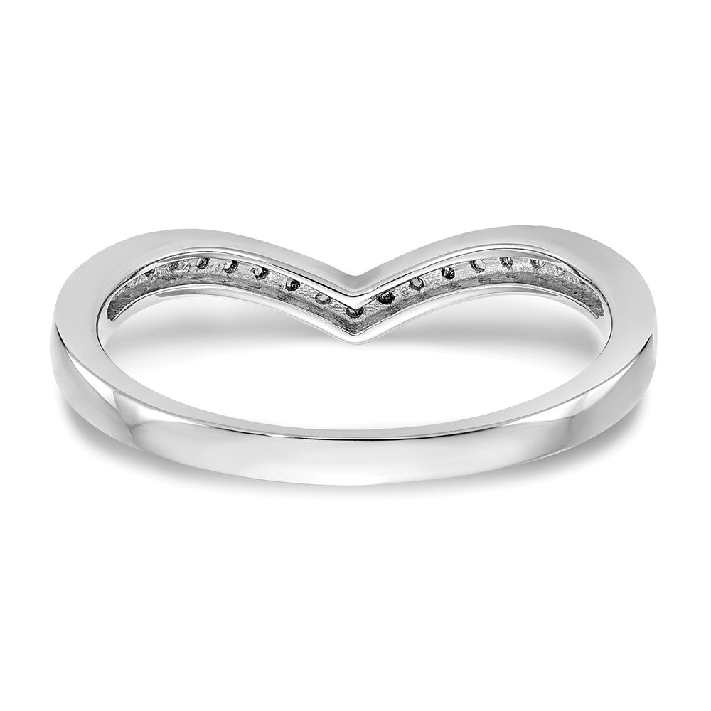 14K White Gold Real Diamond Band