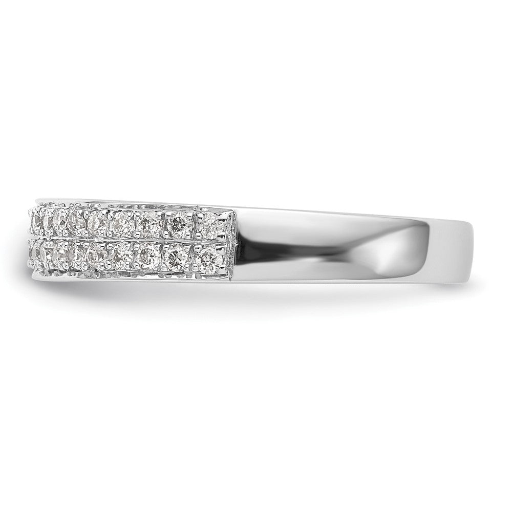 14K White Gold Real Diamond Band