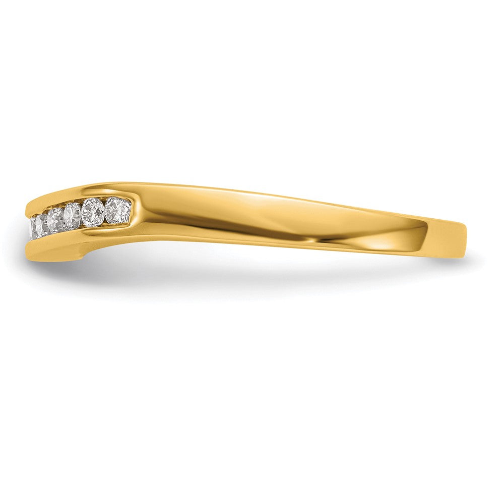 18K yellow Gold Real Diamond Band